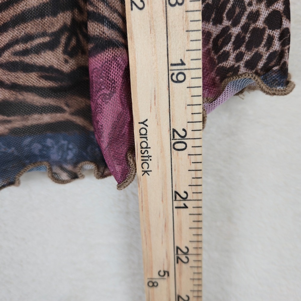 Edikted Patchwork Animal Print Sheer Camisole Top… - image 3